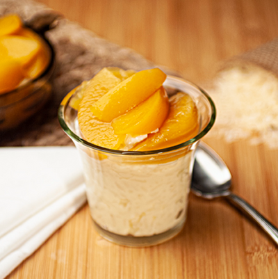 PERFECTLY PEACHED RICE PUDDING